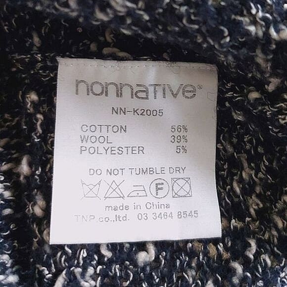 Nonnative marled blue Voyager crew neck pullover sweater size JP1 / US XS - Picture 5 of 9